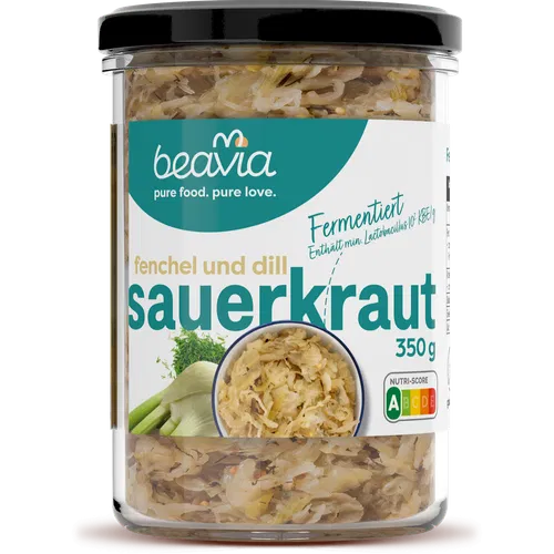 Sauerkraut aus Weißkohl mit Fenchel und Dill