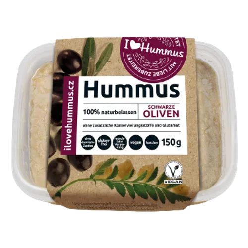 Hummus schwarze Oliven