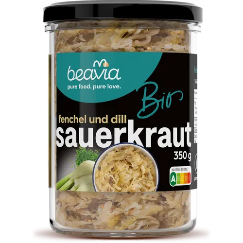 BIO Sauerkraut aus Weißkohl mit Fenchel und Dill