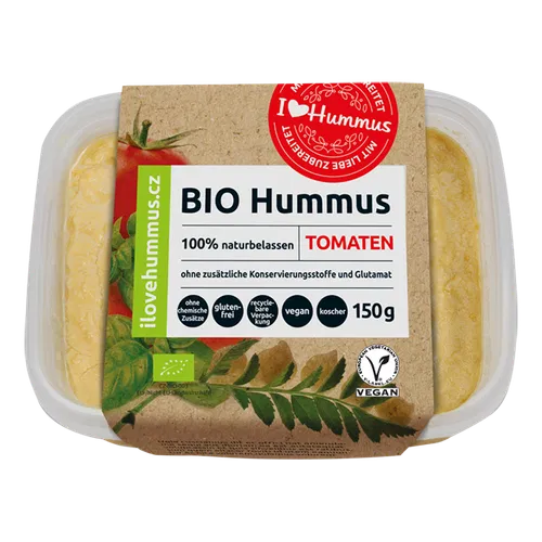 Hummus BIO Tomaten